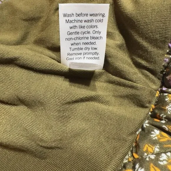 Sonoma Women’s Cottagecore Floral Quilted Zip Up Coat Jacket Pockets Size Large - Picture 7 of 10